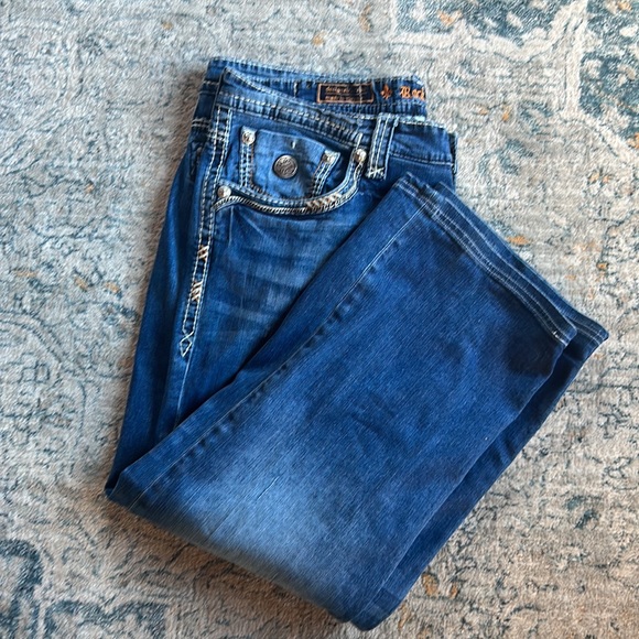 Rock Revival Men's Mathis J Straight Leg Jean in Medium Indigo size 44 - Picture 3 of 8